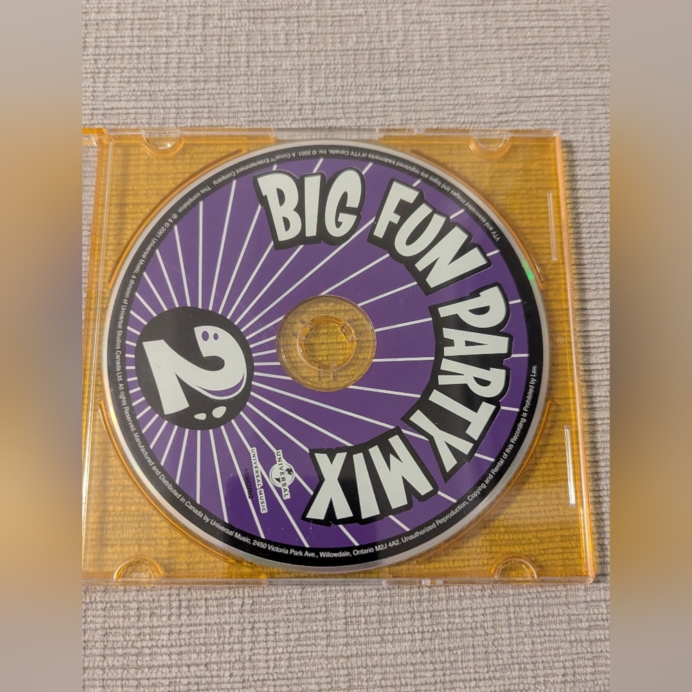 Big Fun Party Mix CD in Yellow Case